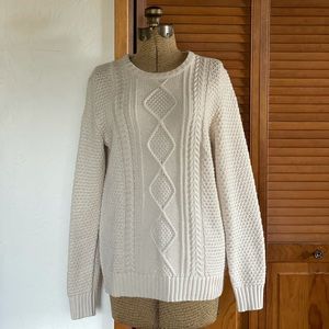 Old Navy | Cream Cable Knit Sweater | S